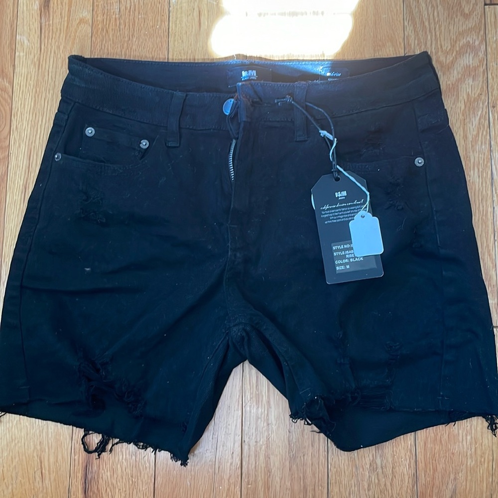 Black Jean shorts